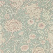 William Morris & Co Tapet Double Bough Teal Rose