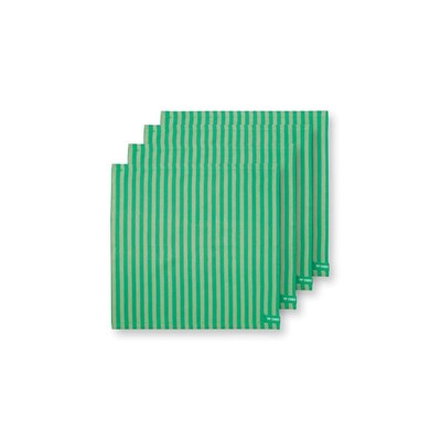 PiP Studio Tygservetter Stripes Green 4st 40 x 40