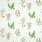 Sanderson Tyg Parchment Flowers Emerald/White