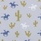 Hibou Home Tapet Cactus Cowboy Grey/Blue/Green