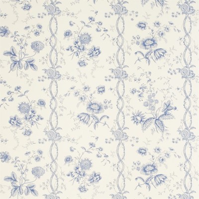 Sanderson Tapet Floral Stripe Alabaster/Blue