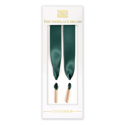 The Shoelace Brand Skosnören Smaragd Silk 120 cm
