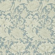 William Morris & Co Tapet Chrysanthemum China Blue/Cream