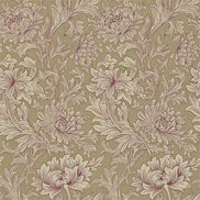 William Morris & Co Tapet Chrysanthemum Grape/Bronze