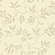 Sanderson Tapet Blossom Bough Linen/Steel