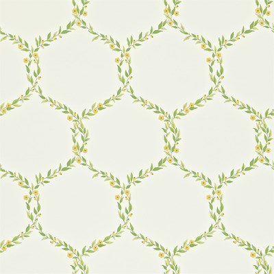 Sanderson Tapet Fleur Trellis Emerald/Primrose