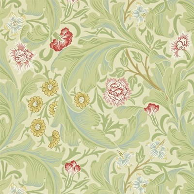 William Morris & Co Tapet Leicester Green/Coral