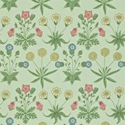 William Morris & Co Tapet Daisy Pale Green/Rose