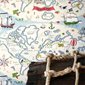 Sanderson Tapet Treasure Map Vanilla/Multi