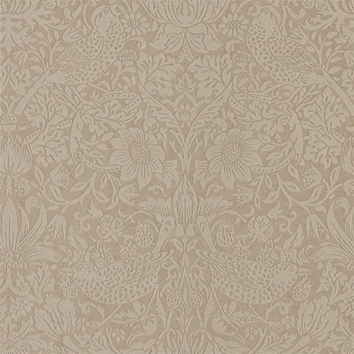William Morris & Co Tapet Pure Strawberry theif Taupe/Gilver