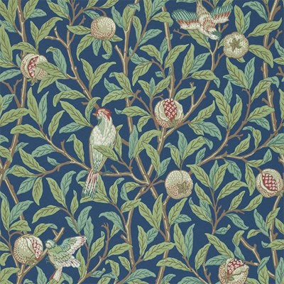 William Morris & Co Tapet Bird & Pomegranate Blue/Sage