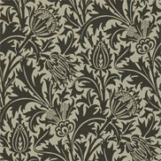 William Morris & Co Tapet Thistle Black/Linen